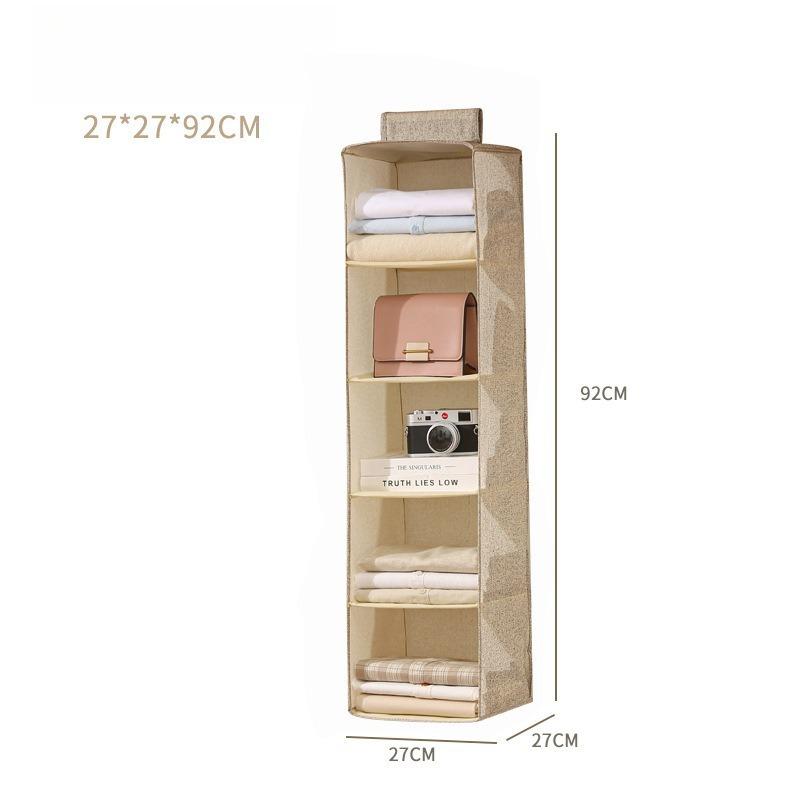 Clothes Storage Hanging Bag Foldable Fabric Dustproof Organizer, Wardrobe Garment Sorting Pouch, Hanging Storage Cabinet
