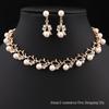Elegant European-Style Bride Jewelry Set: Pearl Necklace & Earrings