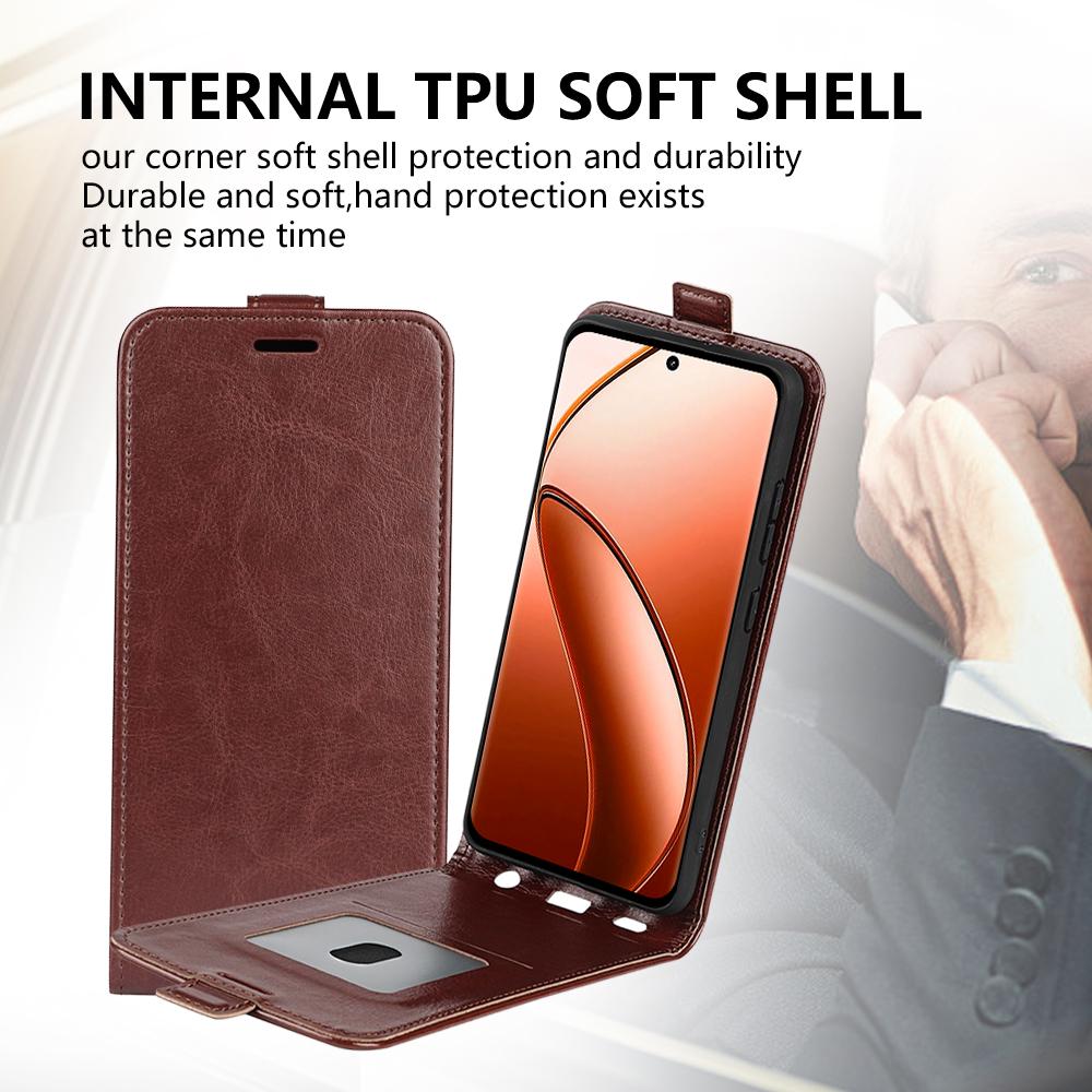 For Realme 12 Pro 5G/12 Pro+ 5G Case Card Slot Anti-Drop Vertical Flip Phone Cover