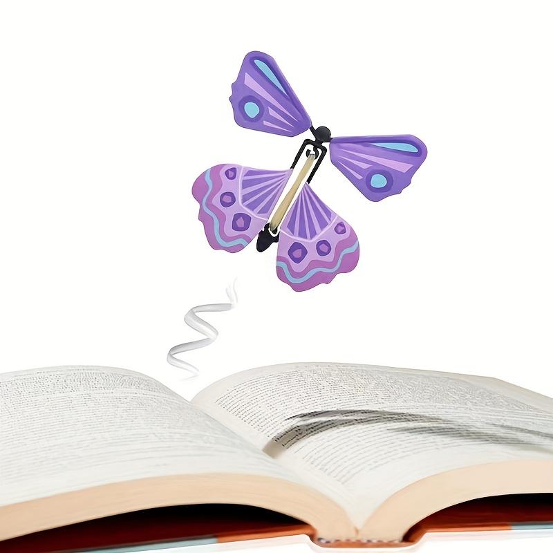 12 Piece Set of Magic Flying Butterfly Toys with Rubber Bands - Colorful Organ Bookmark, Suitable for Party Gifts, Pinata Fillers, Classroom Rewards
