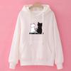 2026 Autumn Women's Korean-Style Oversized Hoodie with Velvet