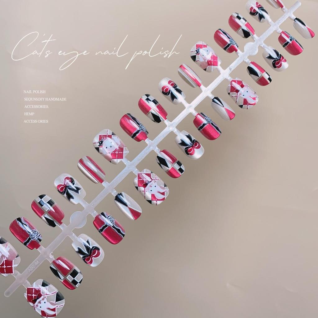Exquisite Cat's Eye Wearable Nails - Sweet and Spicy Girl Style False Nails