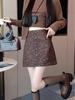 Spicy Retro Leopard Print High Waist A-Line Skirt - Autumn Fashion Slimming French Hip-Hugging Skirt