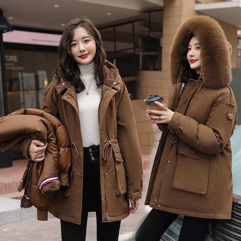 Women's Winter Parka: 3-in-1 Fleece-Lined Waist-Hugging Coat with Detachable Liner