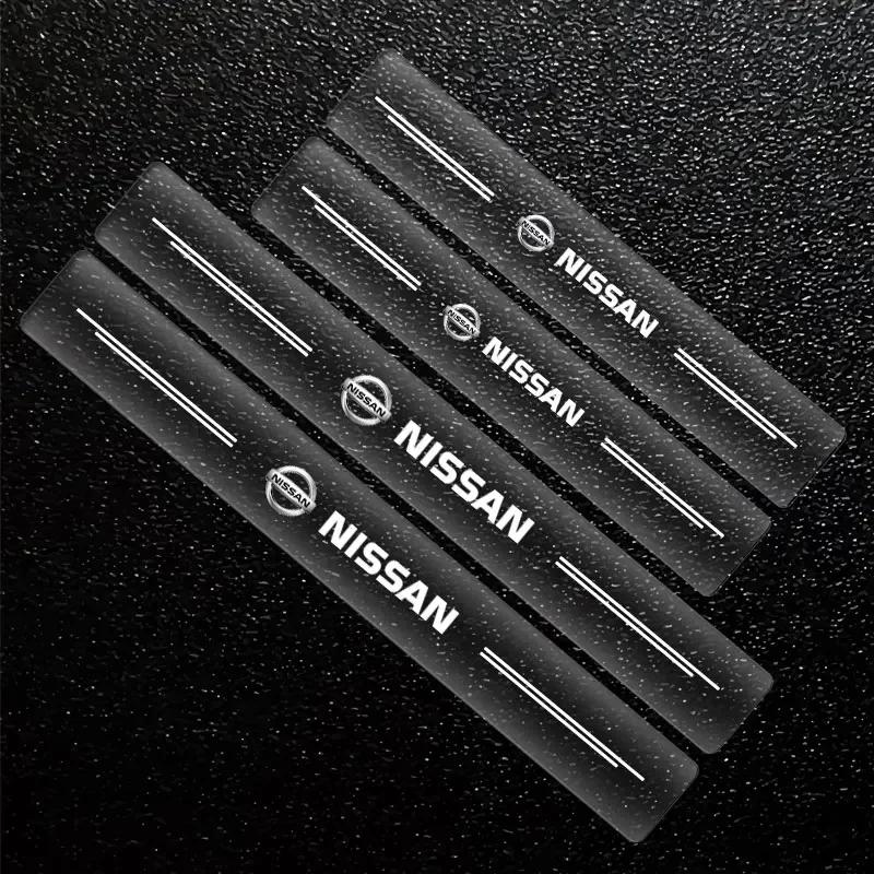 4pz Adesivo Soglia Auto Pellicola Trasparente Resistente ai Graffi Protettore Per Nissan Nismo GTR Juke Versa Almera Xterra Qashqai X-Trail Patrol Micra
