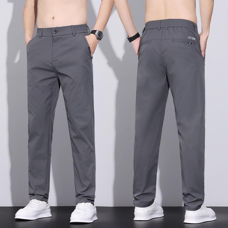 New summer thin casual pants men's loose straight small feet trend versatile long pants men