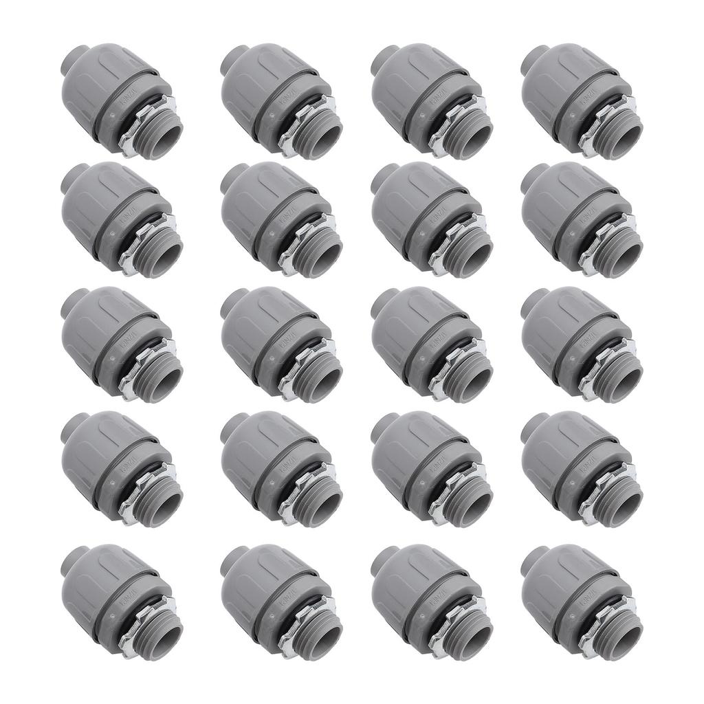 20 st Vattentäta rörkopplingar 1 2 tum NPT Nylon 6 Icke-metalliska rörfittings