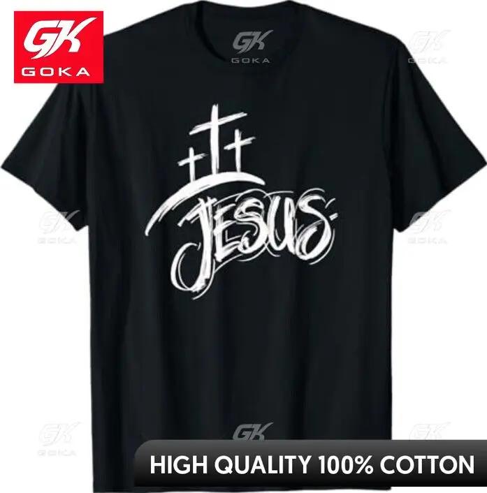 Jesus Graphic Design Graphic T Shirts Unisexs Clothing New in Tops Tees Cotton Women Funny Summer Tshrits S