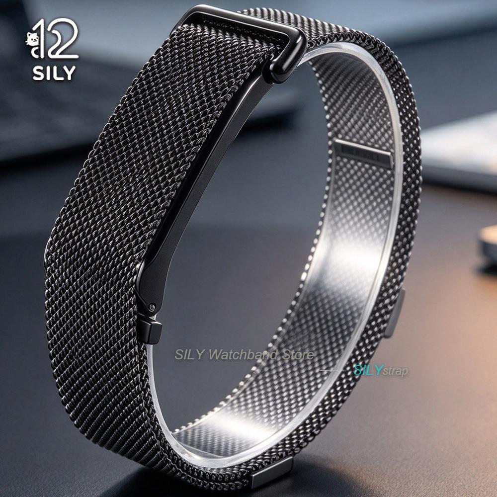 Metallschutzhülle Milanese Armbänder für Google Fitbit Air Zubehör Verstellbare Edelstahlarmbänder Business-Armbänder