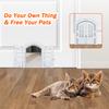Retro Cat Door French Style Cat Door Lockable Double Door Easy Installation Pet