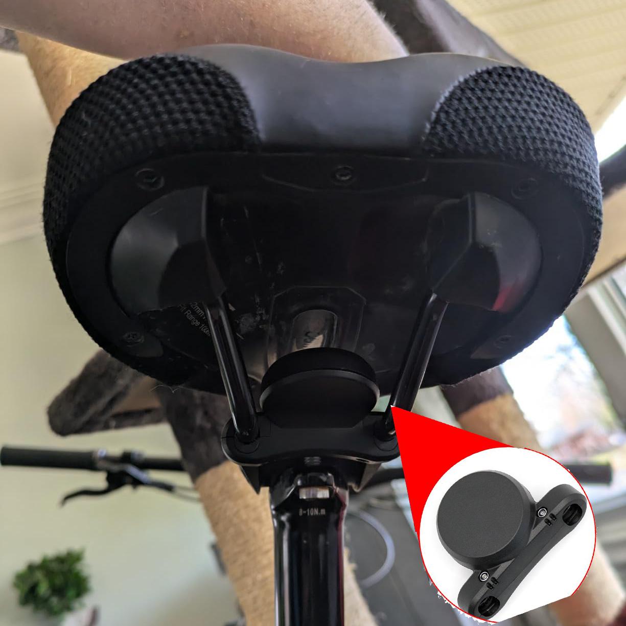 Bike Hidden Mount for Airtag Under The Seat, GPS Tracker Anti-Theft Protection Waterproof Bicycle Saddle Holder for Most Bikes nero