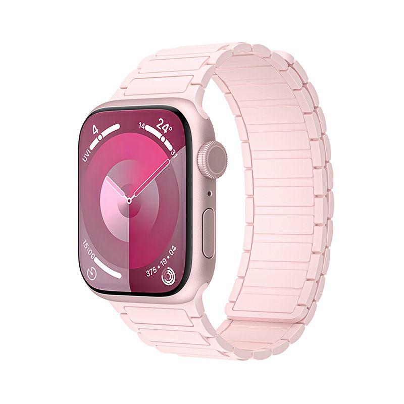 

Apple Magnetic Silica Gel Protective Shell Apple Strap Pink armor magnetic attraction 49mm(Ultra/Ultra2)