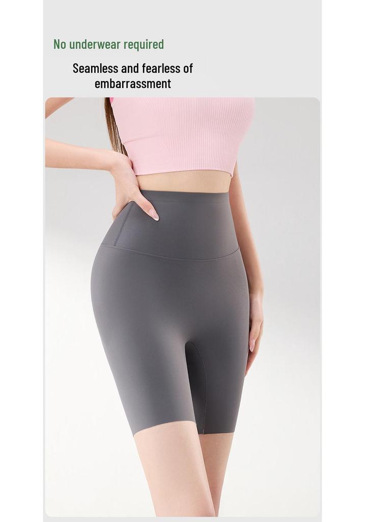 Three-Point High-Waisted Yoga Shorts for Women - Tummy Control, Butt Lifting, Anti-Exposure Fitness Base Layer