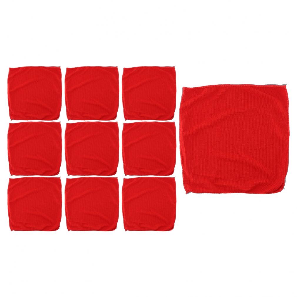 Towels 10Pcs Microfiber Polyester Car Cleaning Cloth Kitchen Accessories