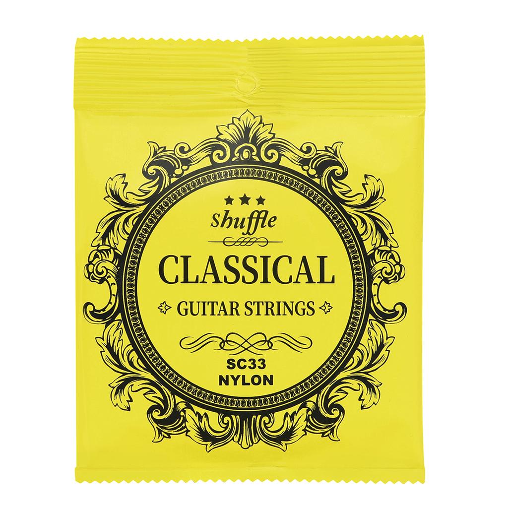 SHUFFLE Klassische Gitarrensaiten Nylonkern Versilberte Kupferlegierung Wicklung Klassische Gitarra Saiten Gitarrenzubehör