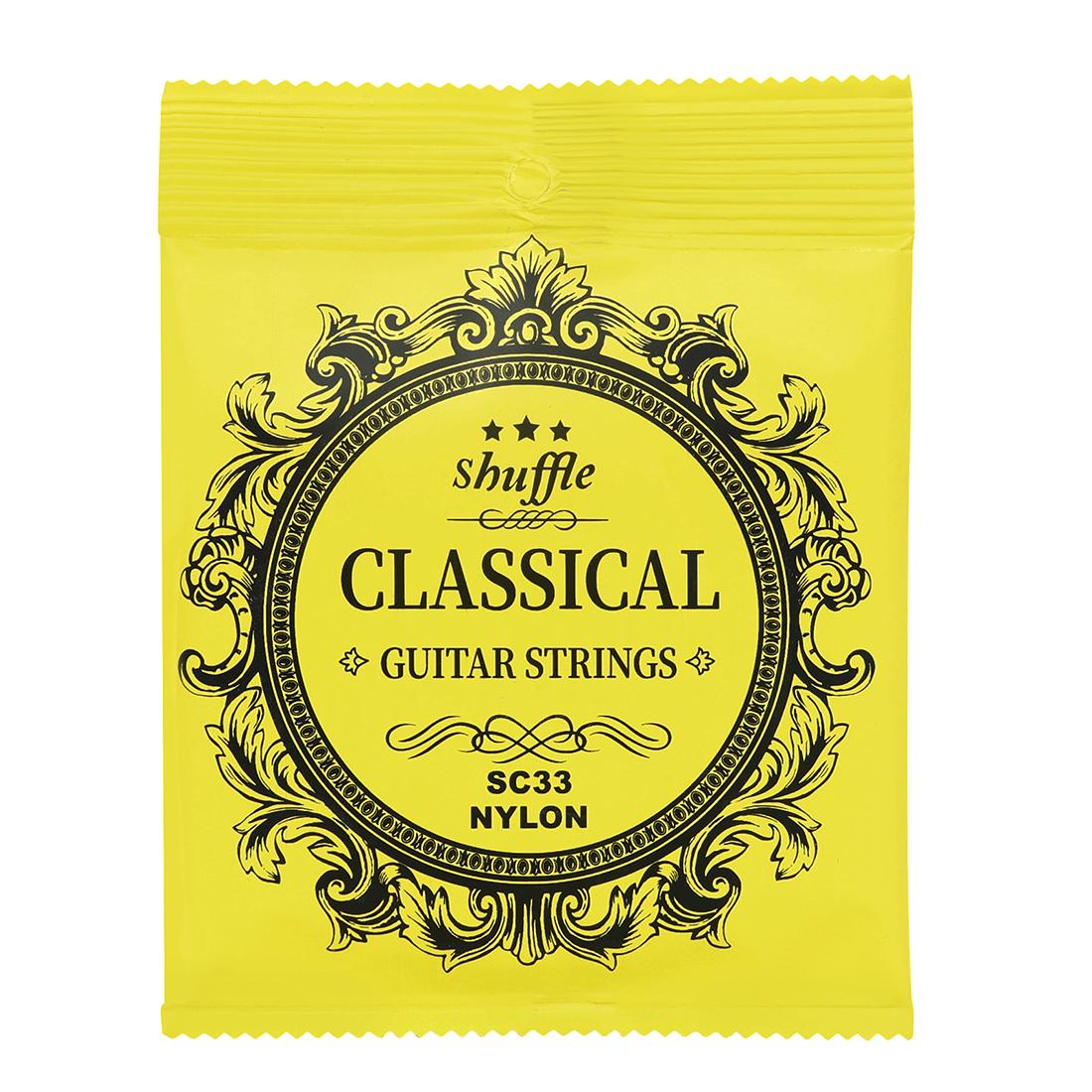 

SHUFFLE Classical Guitar Strings Nylon Core Silver-plated Copper Alloy Wound Classic Guitarra Strings Guitar Accessories