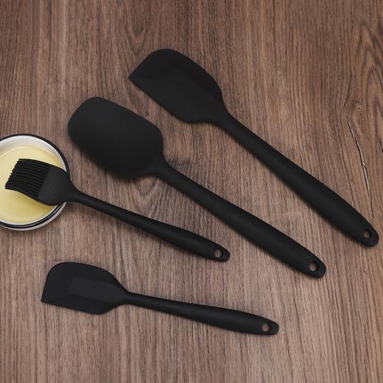 6Pcs Silicone Spatula Set Food Grade Cooking Utensils Set Non-Slip Heat Resistant Flexible Kitchen Tools for Baking Stir-Frying