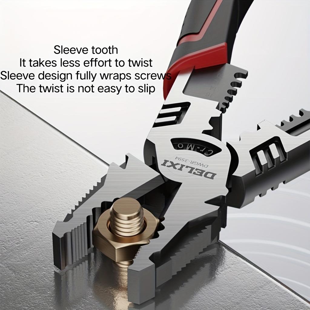 Damaly,Alloy Steel Tiger Pliers 3pcs Set, New Upgraded Labor-Saving Version, Inclusive of Multifunctional Steel Wire Pliers