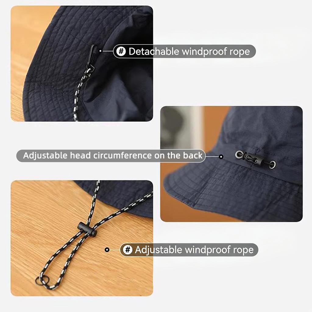 Solid Color Plain Color Women Fisherman Hat Summer Fast Drying Quick Dry Wide Brim Bucket Fisherman Hat Outdoor Female Climbing Hiking Sunscreen Cap