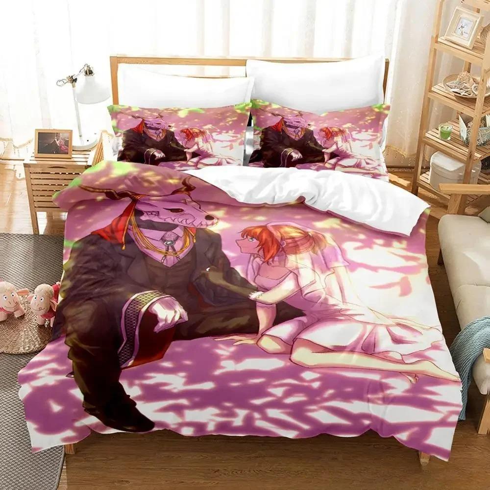 New 3D Print Anime Mahou Tsukai no Yome Bedding Set Single Twin Full Queen King Size Bed Set Adult Kid Bedroom Duvet cover Sets