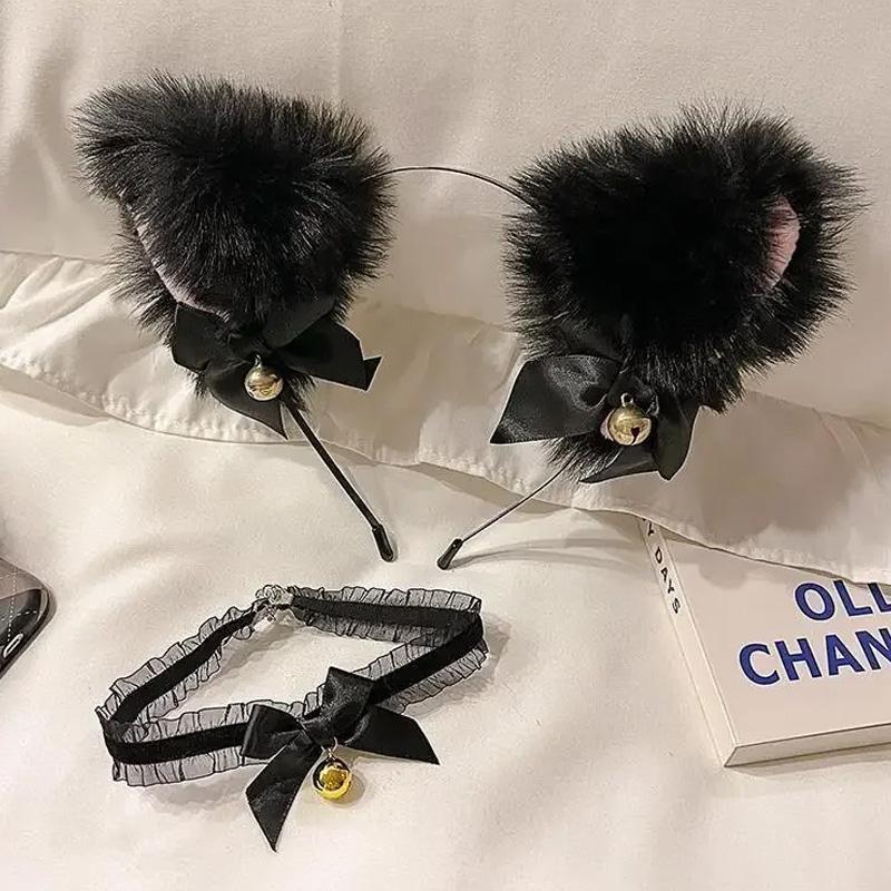 1Pc Headband Sexy Cat Ear Fun Set Cute Bell Collar