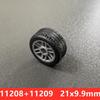 Compatible Wheels and Hubs for LEGO 11209 Building Blocks, 21x9.9mm Car Tires, and 11208 Car Wheel Hubs