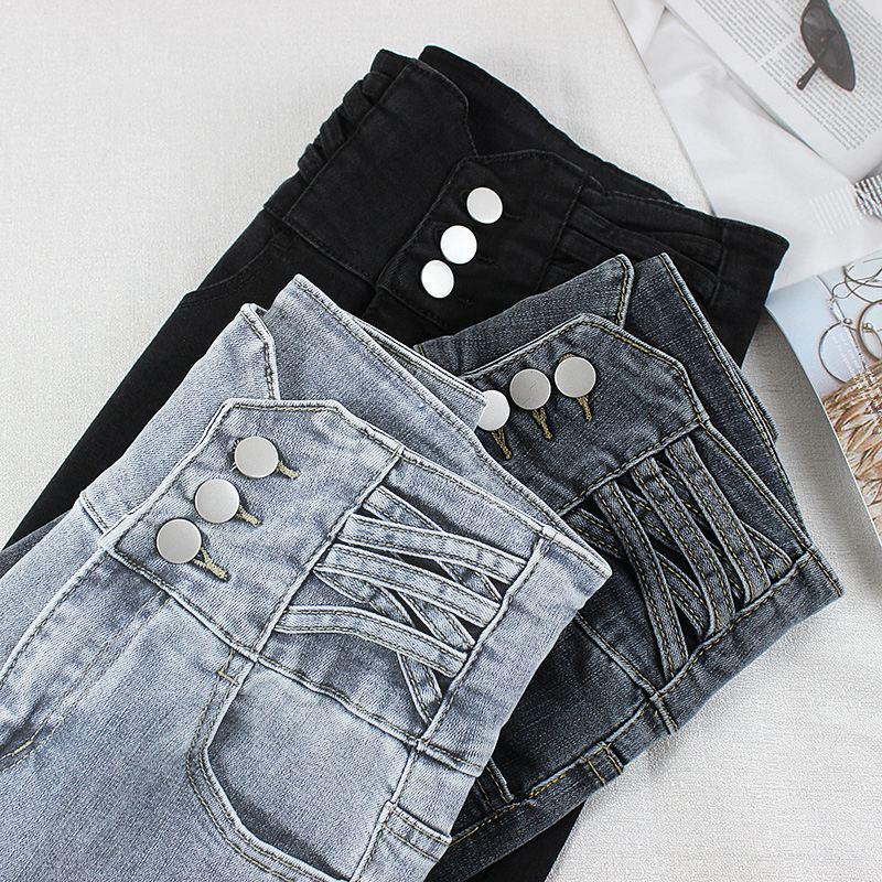 Women's High-Waisted Elastic Denim Skinny Jeans - 2025 Summer Slim-Fit, Versatile, and Flattering Style