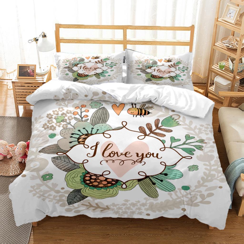 Bunny HD Bedding Set Teen King Bedding Set Children's Bed Down Duvet Cover Pillow Cover Bedding Set