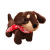 Scarf Plush Dachshund Toy Cute Animal Cartoon Doll Kids Birthday Decoration Gift