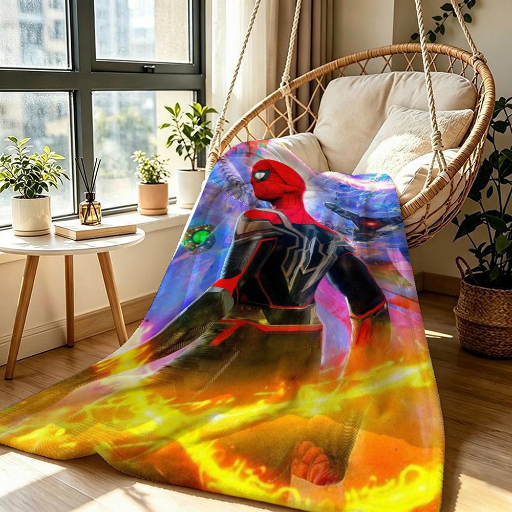 Spider Man Action Pose Blanket Blanket Soft And Comfortable Bedroom Digital Printing Machine Washable