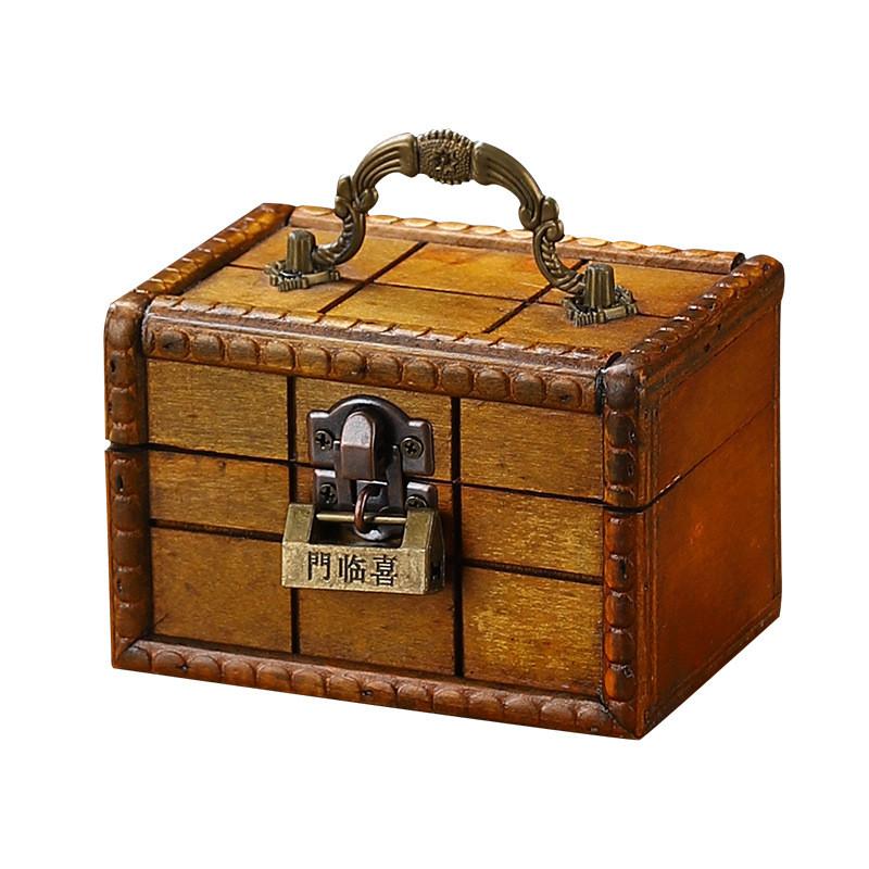 Organizer Wooden Vintage Box For Cosmetics Toys And Home Office Accessories