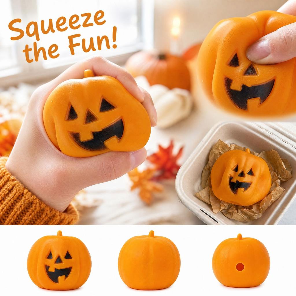Halloween Pumpkin Stress Toy for Kids and Adults - Toy for Party Favors