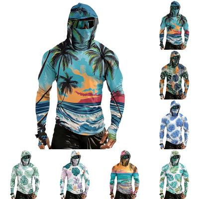 Men's Casual Drop-Shoulder Hooded Long-Sleeve  Shirt
