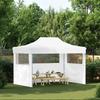 vidaXL Pro Party Tent Foldable with 3 Side Walls 280x410x315 Cm Steel White