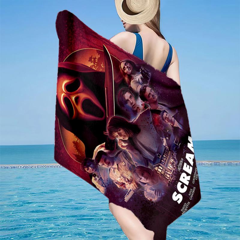 Scr-eam Horror Movie Beach Towel, Super Soft Microfiber, Gift for Her/Him, Birthday, for Pool, Beach, Travel, Home Decor Fan gifts