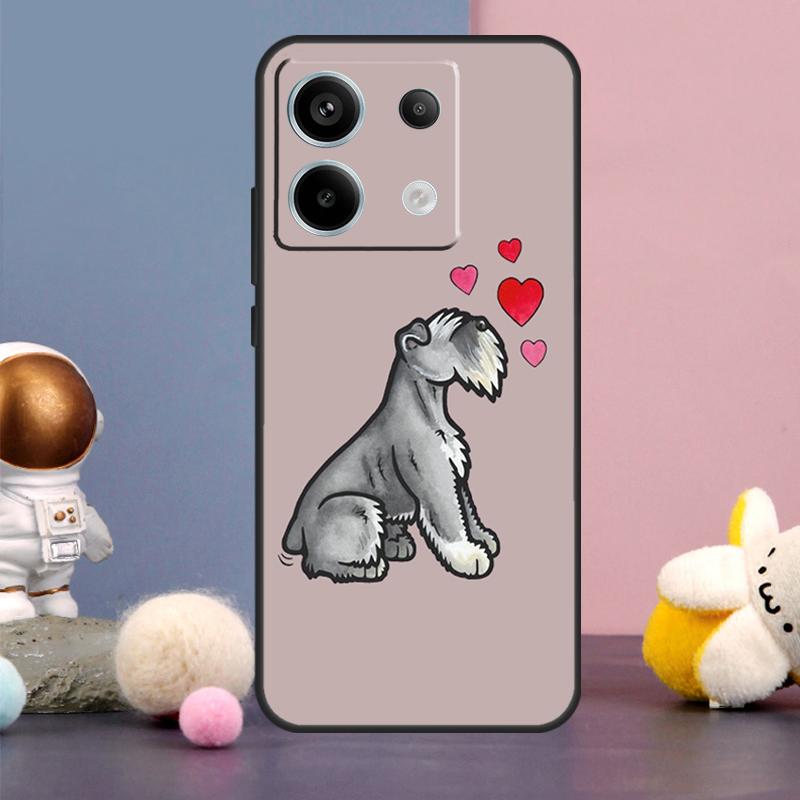 Cartoon Schnauzer Dog Case For Xiaomi Redmi Note 13 11 9 10 12 Pro Plus 12S 11S 10S 9S Redmi 12 10C 12C 13C Cover