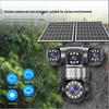 8MP Four-Lens Solar 4G Night Vision Outdoor Camera - Wireless, Remote Surveillance