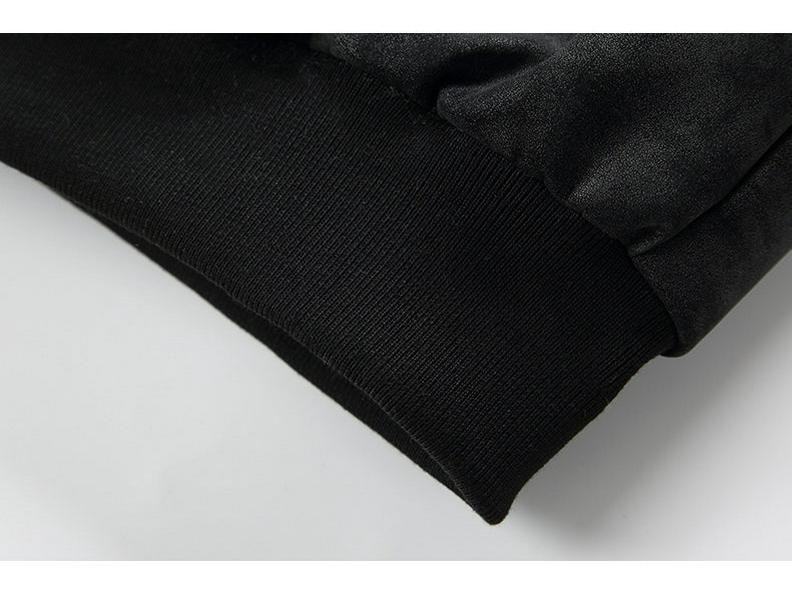 Zuo Shan Diao Winter Leather Jacket with Fur Collar - Couple Style, Plush Velvet, Thickened Cotton, Lychee Pattern