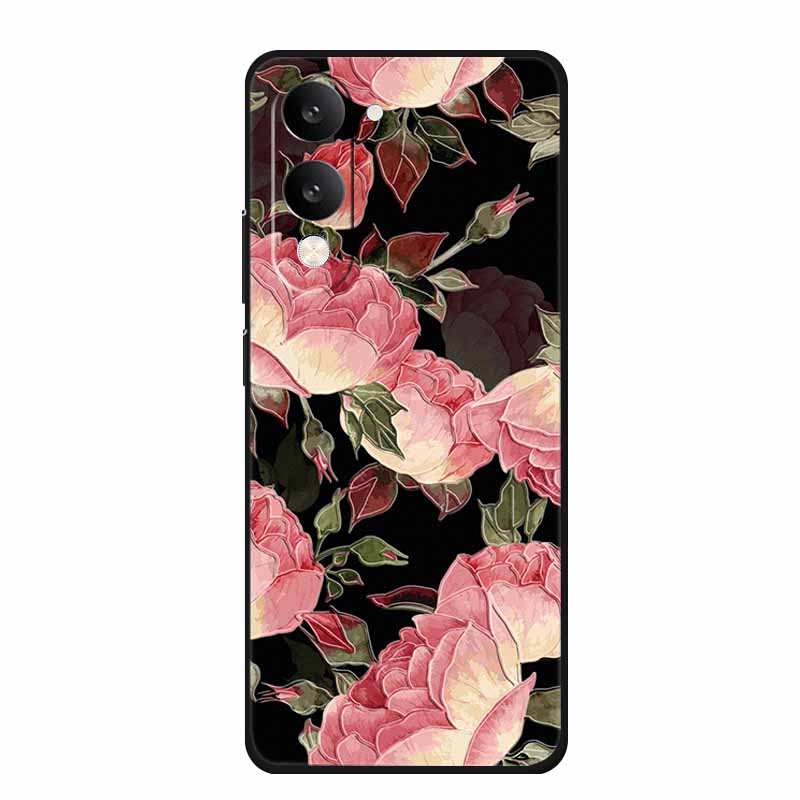 3D Emboss Case For Vivo iQOO Z10 Lite Phone Case Coque Flowers Silicone Soft Back Cover For Vivo Y29S Y29T Y19s GT 5G Case Funda