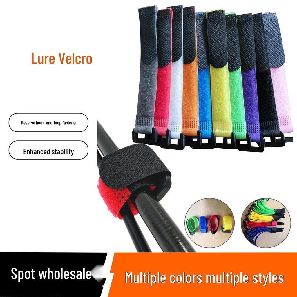 Velcro Fishing Rod Tie Strap Bundle Non-slip Buckle Zip Ties