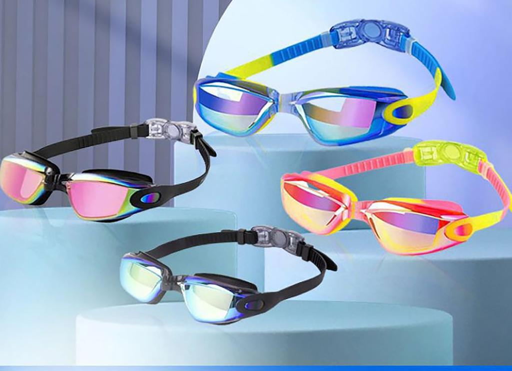 Swim Goggles for Swimming Ages Underwater UV UV Leak Adjustable Easy to Nose Storage Case For Elementary School Competitive Fitness [Lalapala] Kids,