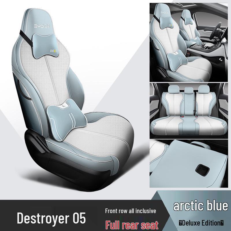 BYD Destroyer 05 Car Seat Cushion - Four Seasons, Full Surround, Five-Seat, Cartoon Design, Fits 22 Models