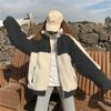 Elegant Coat Women Autumn Winter Warm Soft Zipper Patchwork Jacket Female Plush Overcoat Pocket Casual Outwear