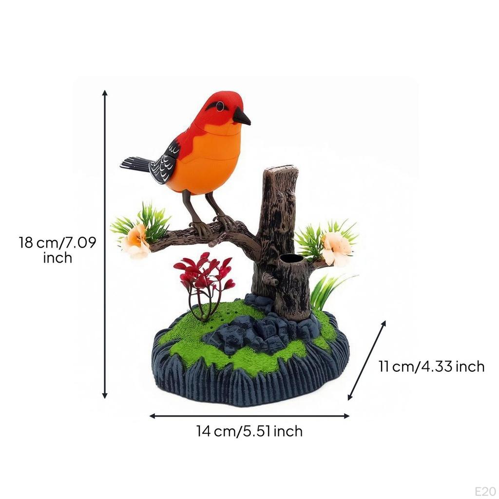 Vogelfigur mit Sockel Schallaktivierte Interaktive Tischdekoration für
