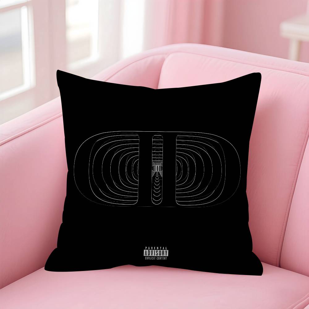 Singer Tdf Culture Album Double-Sided Printed Pillow Cover Short Plush Suitable Living Rooms Bedrooms Sofas Throw Cushion Cover