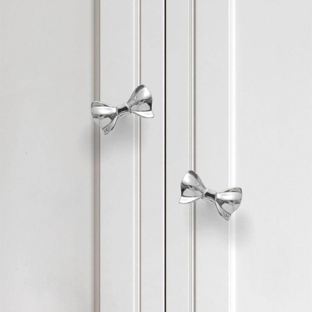 Retro Cabinet Door Knobs Furniture Hardware Wardrobe Drawer Pulls Bow Tie Brass Handle  Furniture