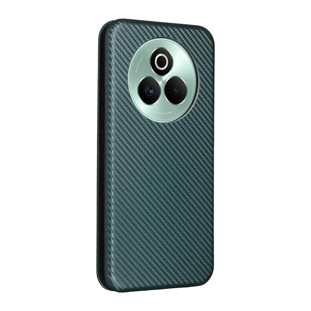 For Realme P3 Pro 5G Case Carbon Fiber Texture Drop-Proof PU Leather Phone Cover