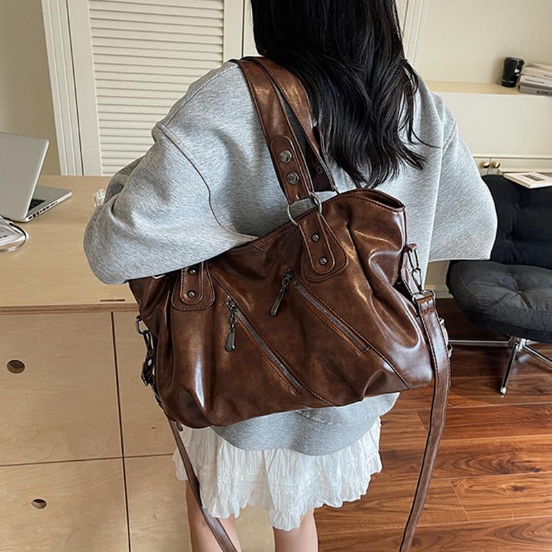 Yogodlns Fashionable Tote - Large Capacity Bag, Adjustable Strap, Compact Crossbody Purse, Stylish Everyday Wear