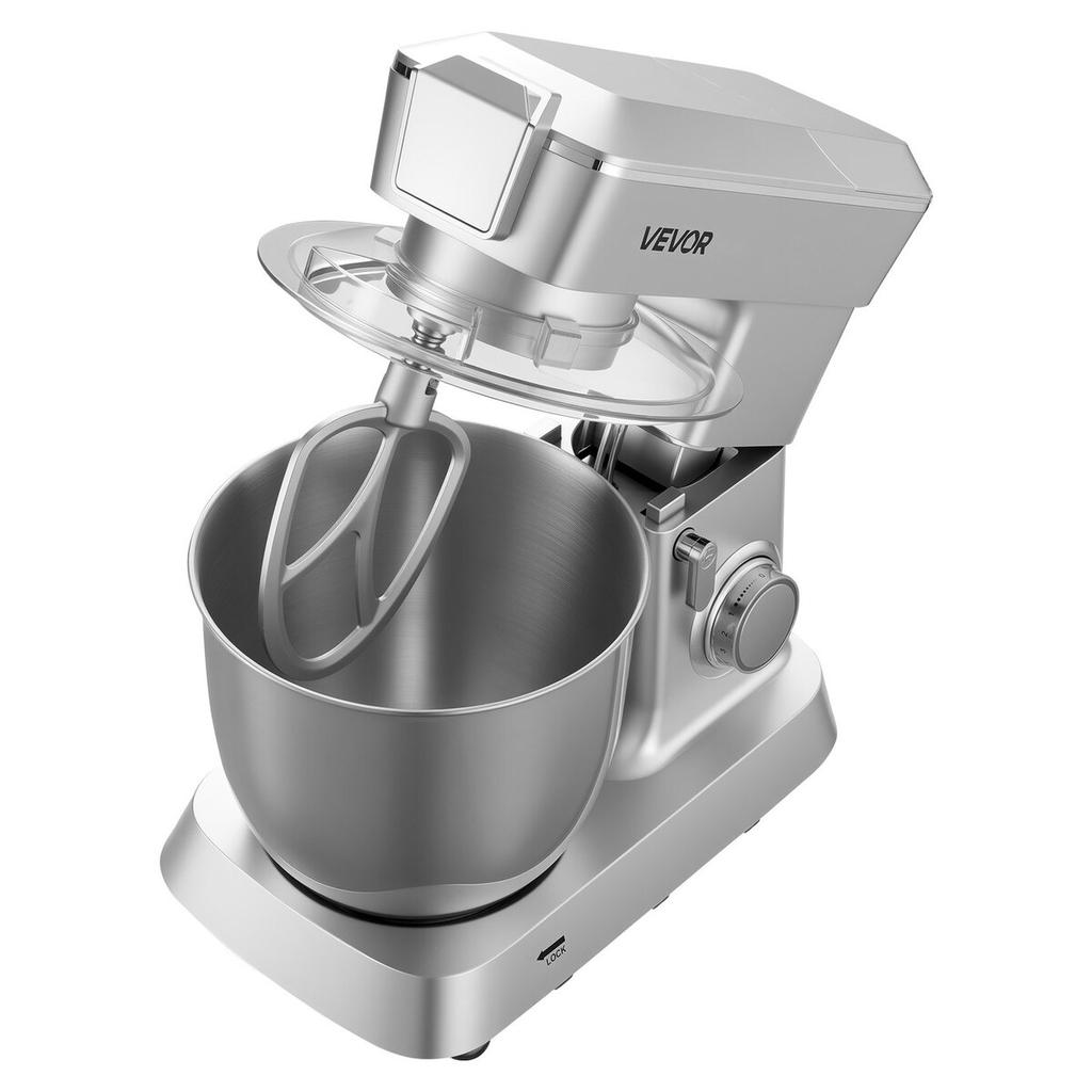 Stand Mixer, 4.3 L Electric Kitchen Mixer, 1300W Dough-Mixer, 6+P Speeds Tilt-head Food-Mixer with 1.5 L Blender Cup, Stainless Steel Bowl, Dough