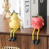 1pc Cute Cartoon Fruit Hanging Doll Ornament Creative Desktop Small Ornament Home Decoration Resin Gift